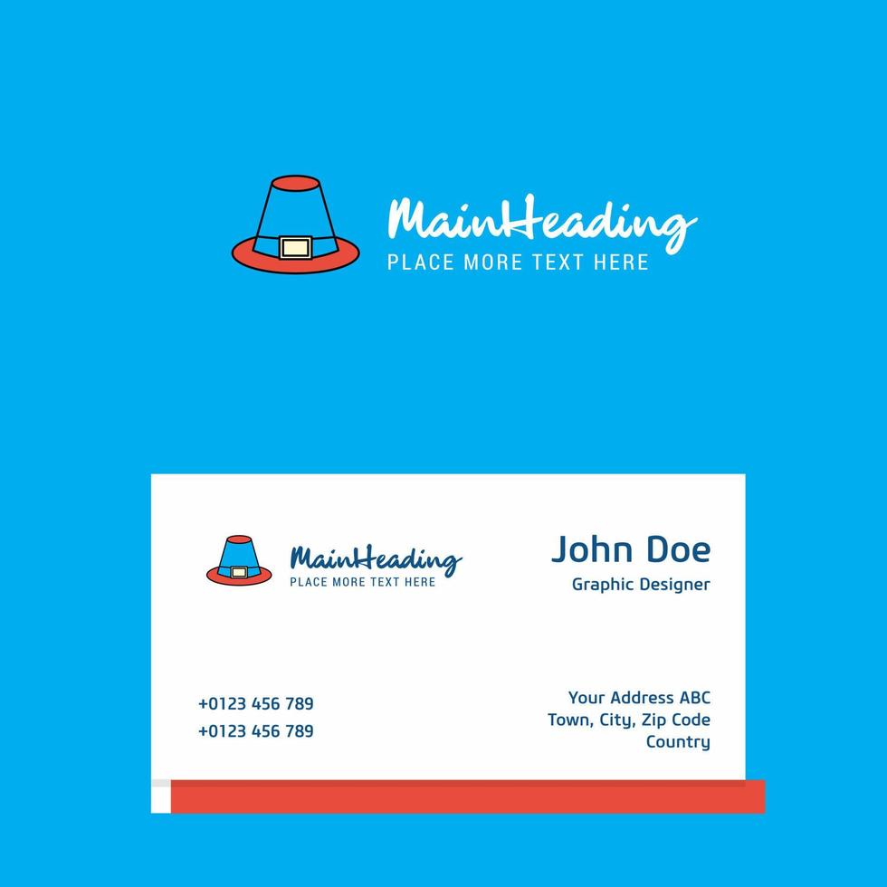 Hat logo Design with business card template Elegant corporate identity Vector