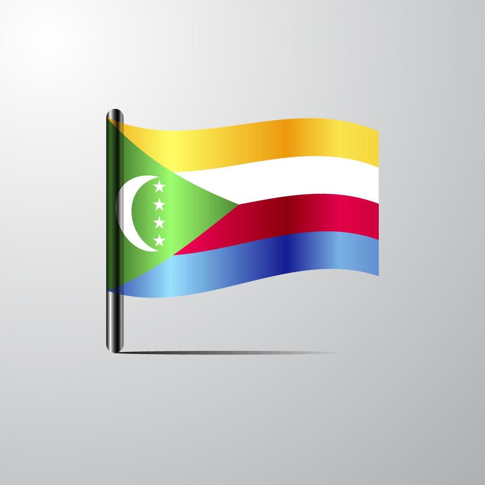 Democratic Republic of the Congo waving Shiny Flag design vector