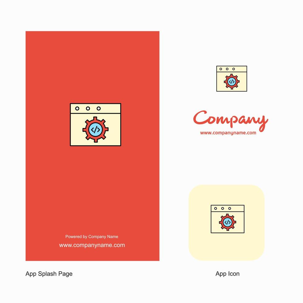 Website programming Company Logo App Icon and Splash Page Design Creative Business App Design Elements vector