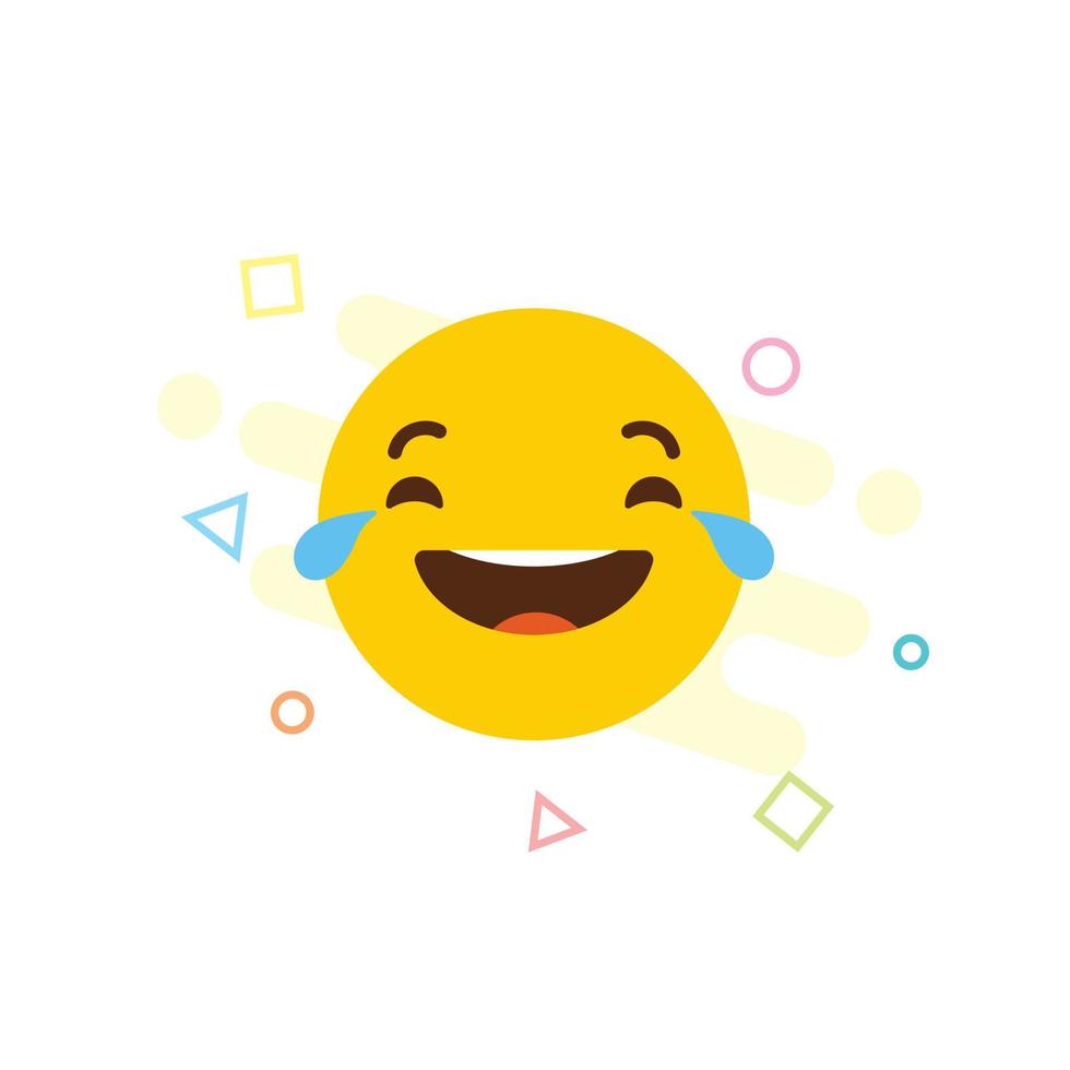 Laughing Emoji icon design vector