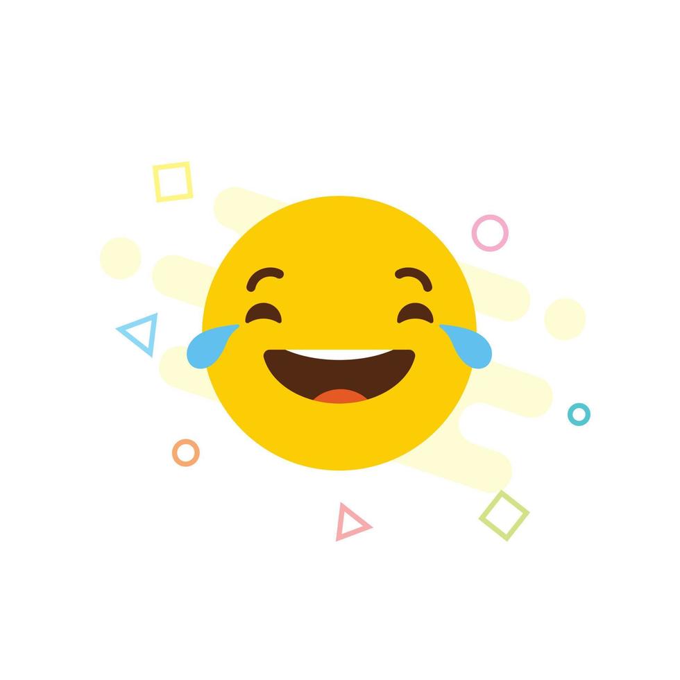 Laughing Emoji icon design vector