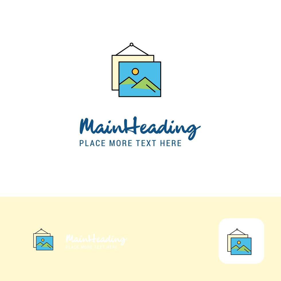 Creative Image frame Logo Design Flat color Logo place for Tagline Vector Illustration