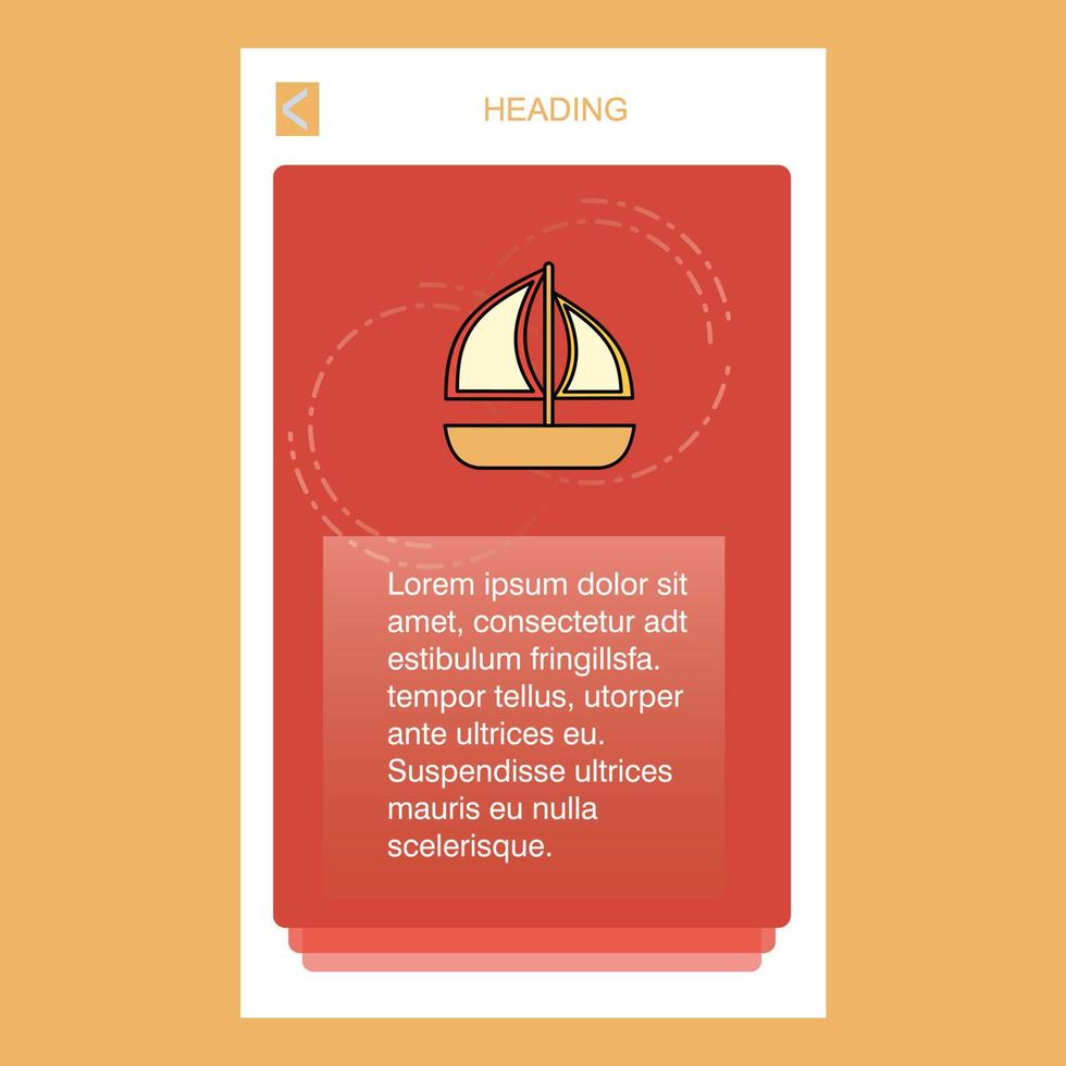 Boat mobile vertical banner design design Vector