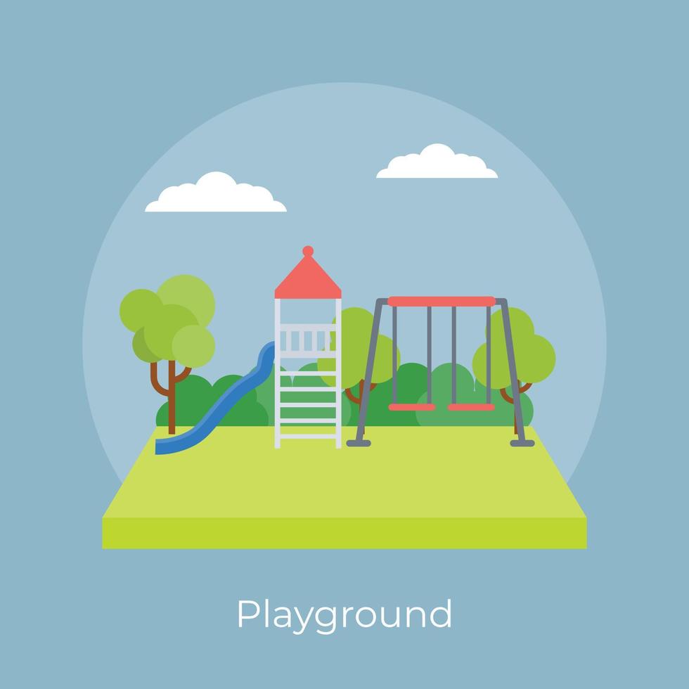 Trendy Playground Concepts vector
