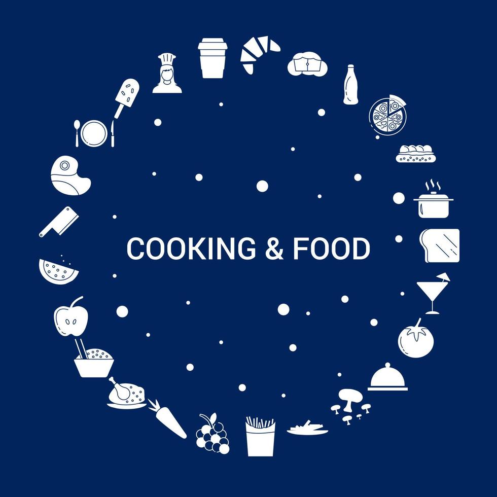 Creative Cooking and Food icon Background vector