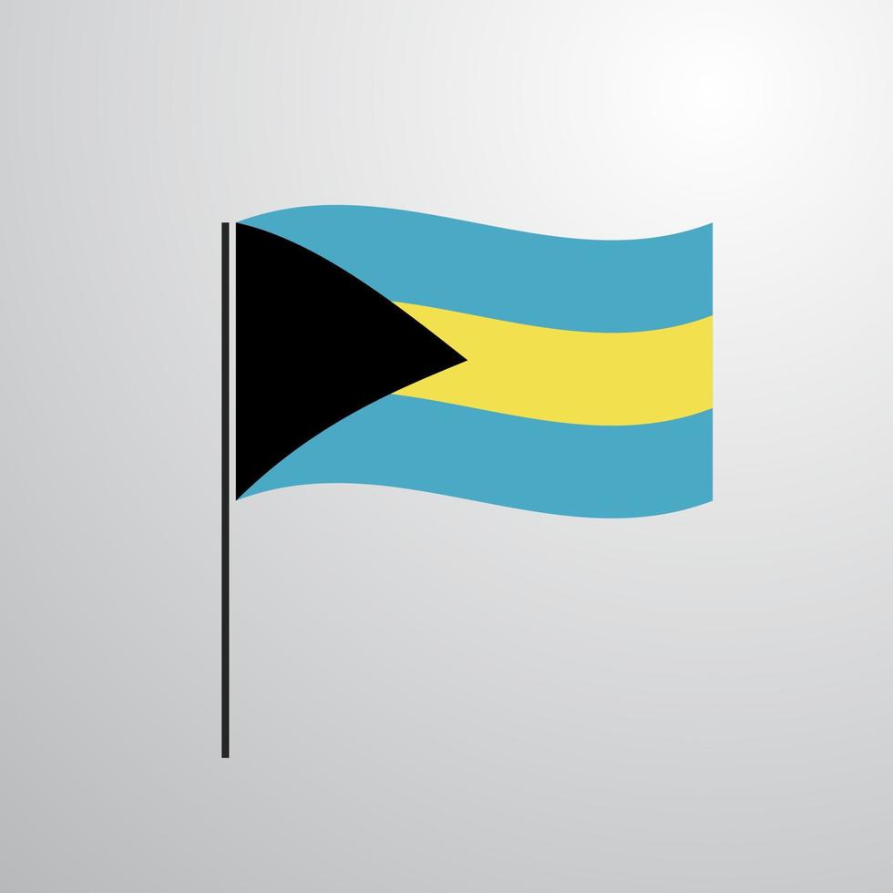 Bahamas waving Flag vector