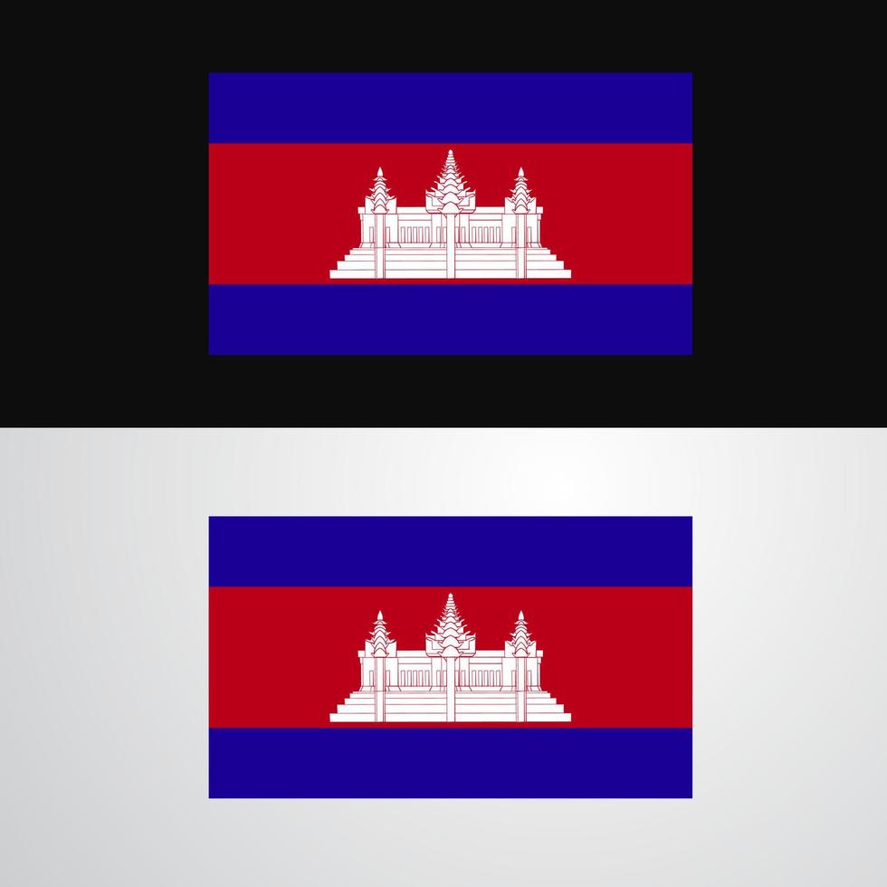 Cambodia Flag banner design vector