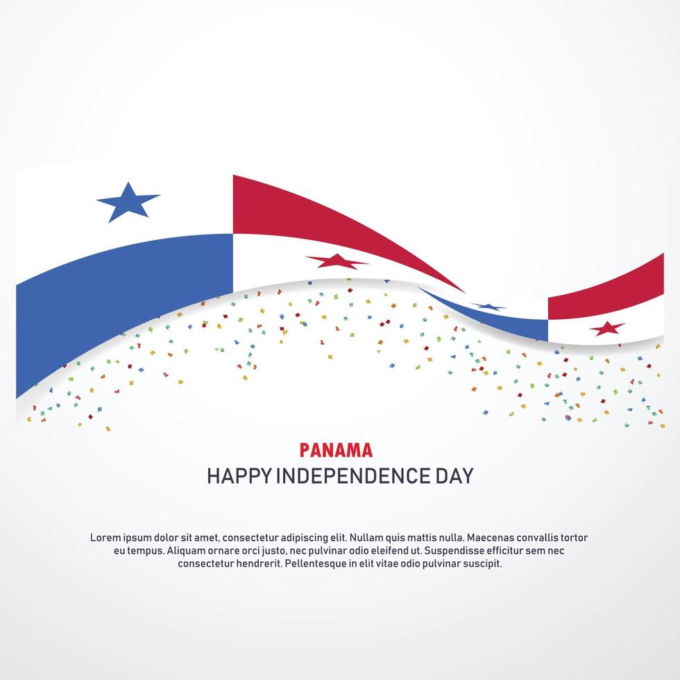 Panama Happy independence day Background vector