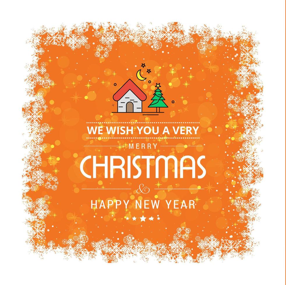 Christmas card design with elegant design and light background vector