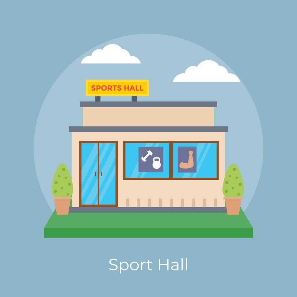 Trendy Sports Hall vector