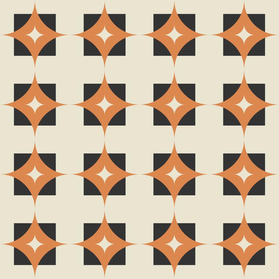 Retro vintage seamless vector geometric pattern. 70s retro print for fabric cover background