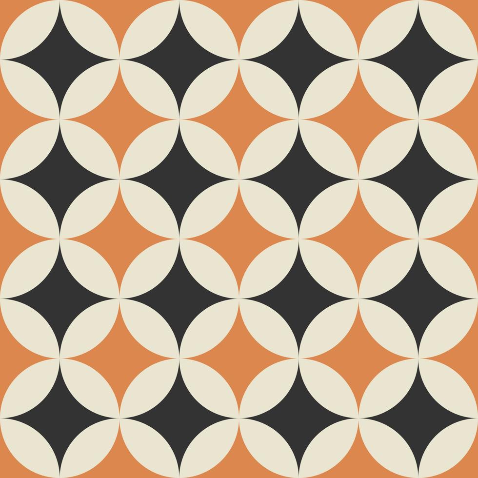 Retro vintage seamless vector geometric pattern. 70s retro print for fabric cover background
