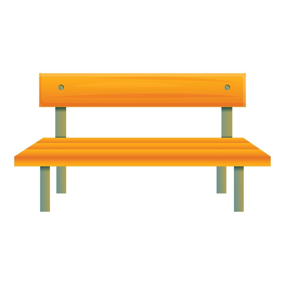 Bench icon, cartoon style vector