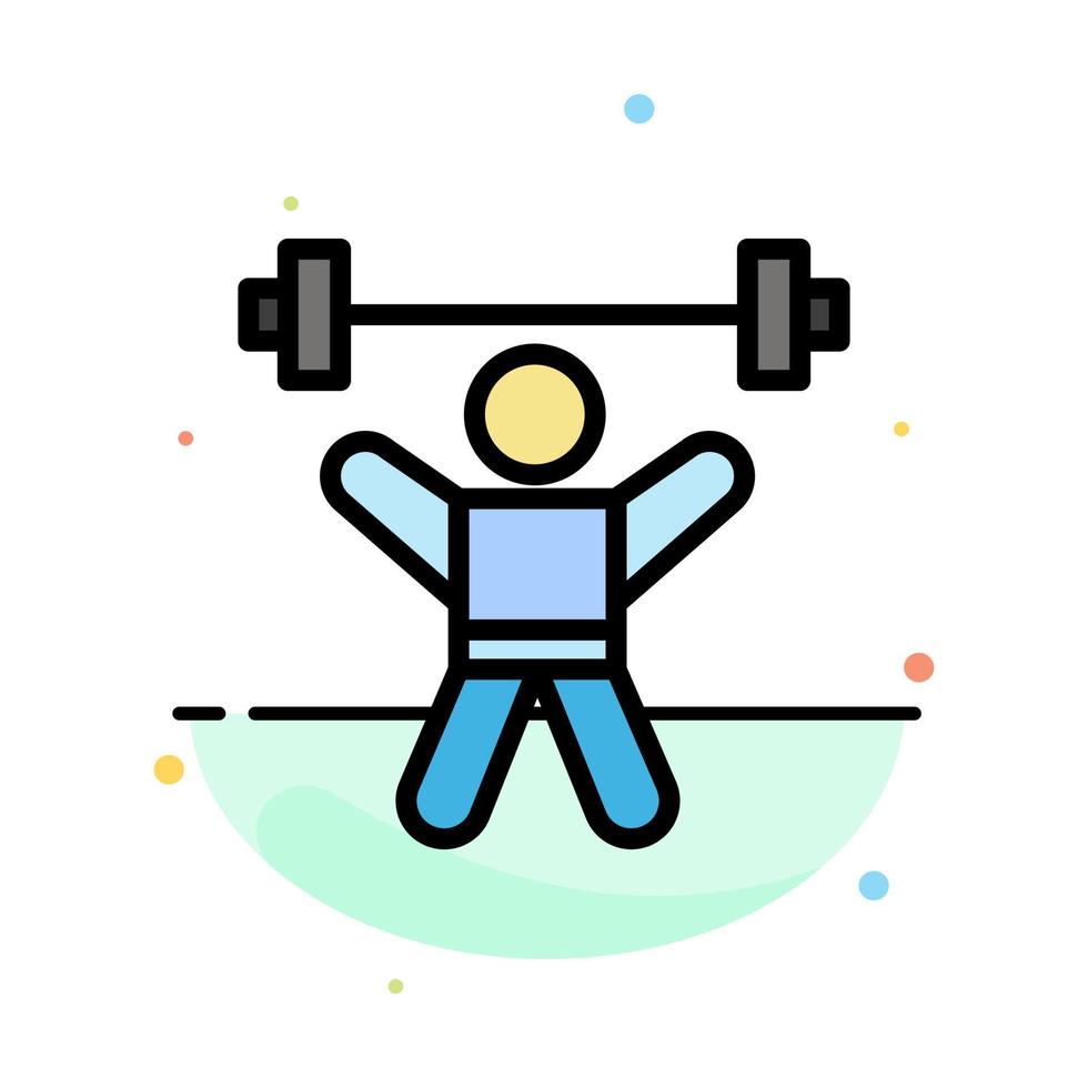 Athlete Athletics Avatar Fitness Gym Abstract Flat Color Icon Template vector