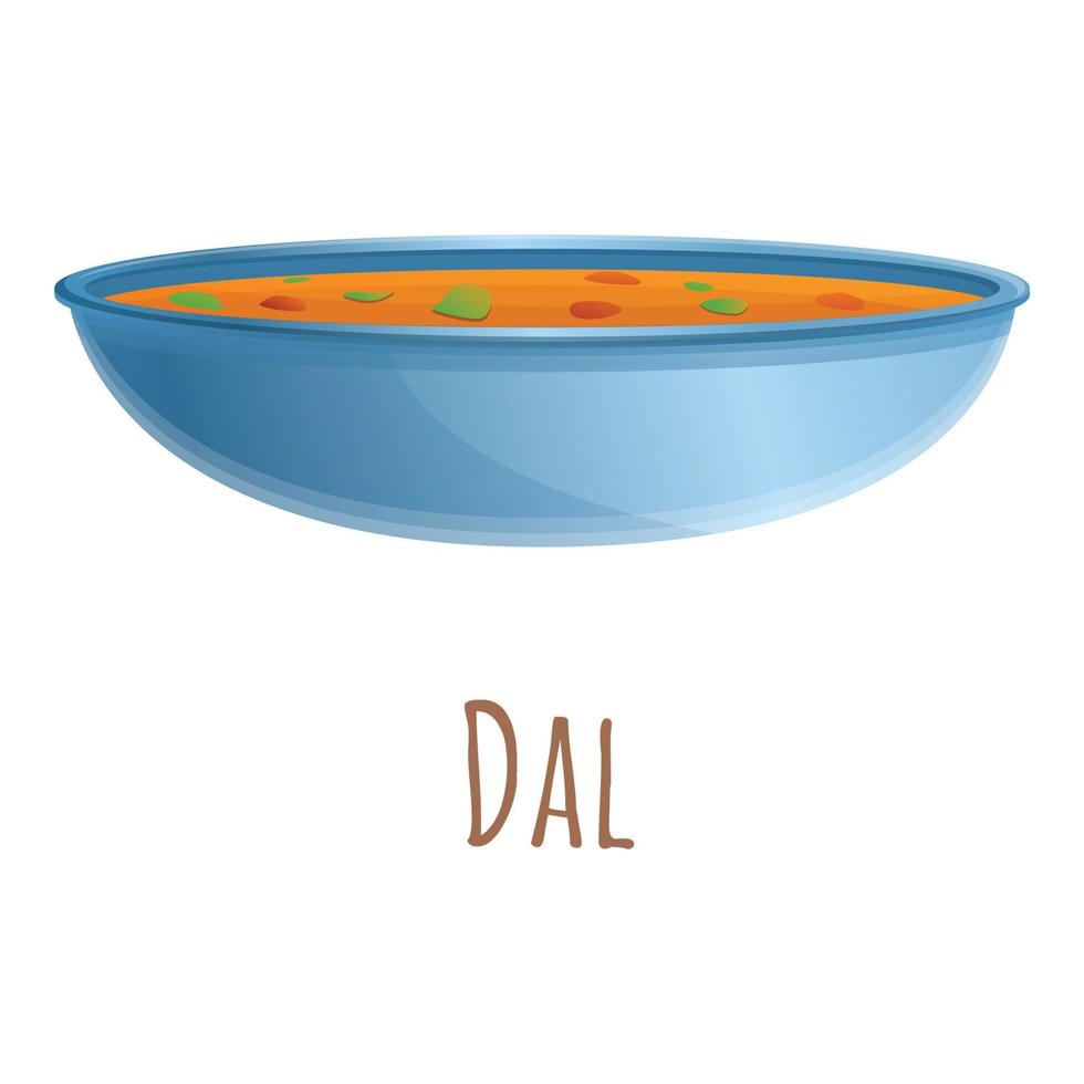 icono de comida dal, estilo de dibujos animados vector