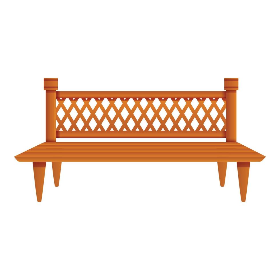 House bench icon, cartoon style vector