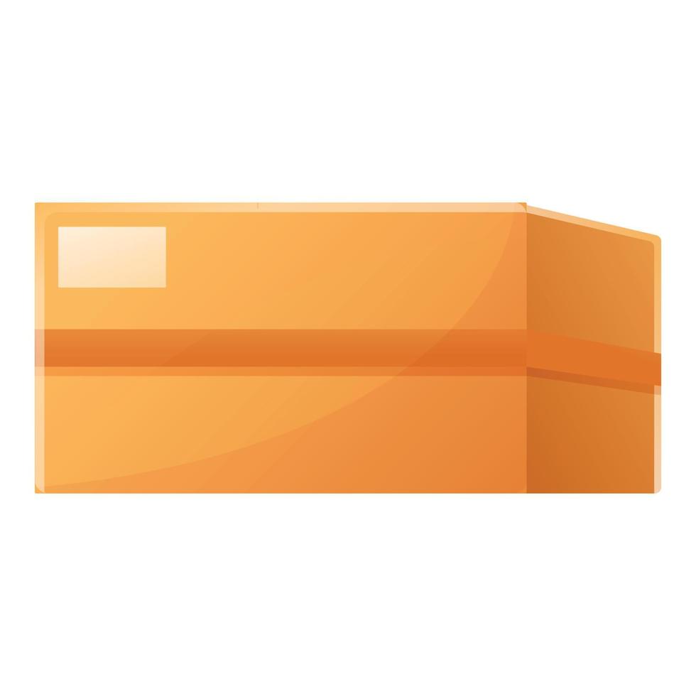 icono de caja de paquetes, estilo de dibujos animados vector