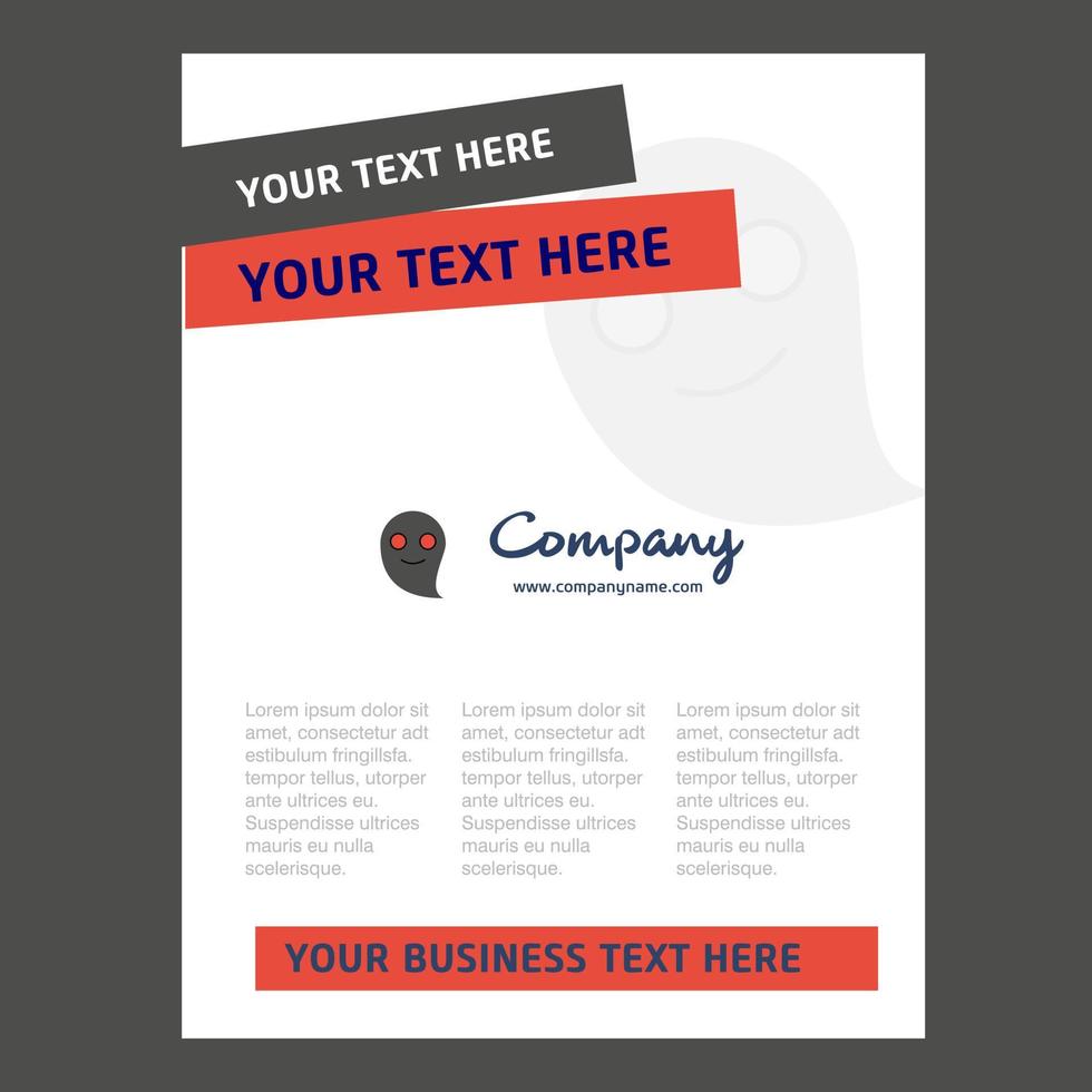 Ghost Title Page Design for Company profile annual report presentations leaflet Brochure Vector Background