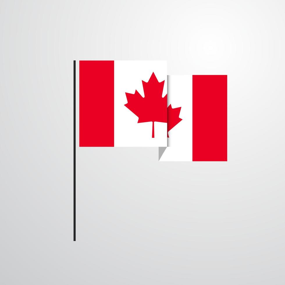 Canada waving Flag design vector