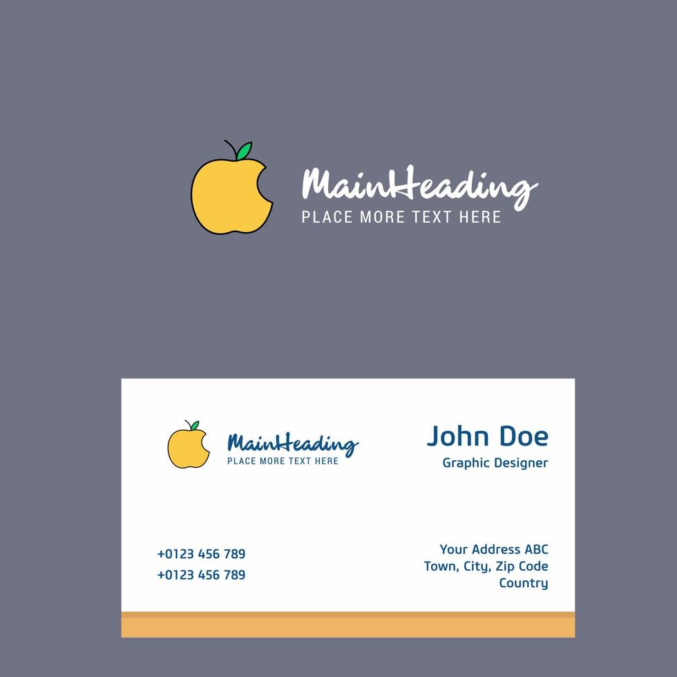 Apple logo Design with business card template Elegant corporate identity Vector