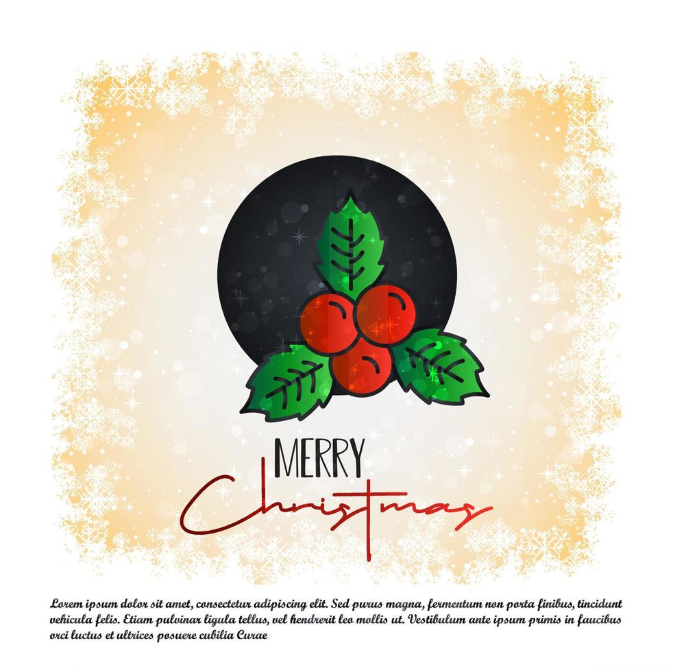 Merry Christmas card with creative design vector