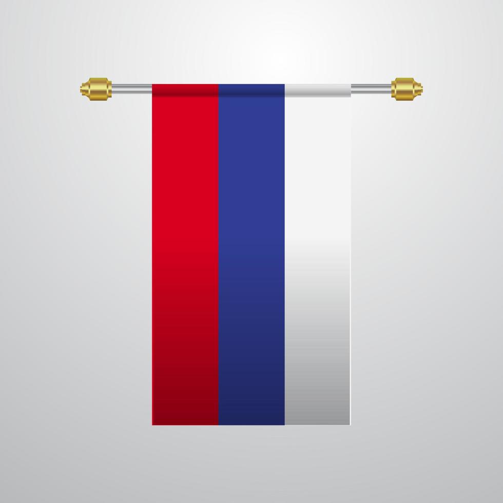 rusia colgando bandera vector