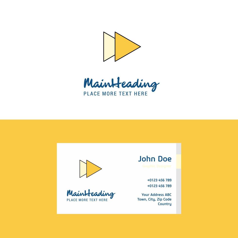 Flat Forward Logo and Visiting Card Template Busienss Concept Logo Design vector