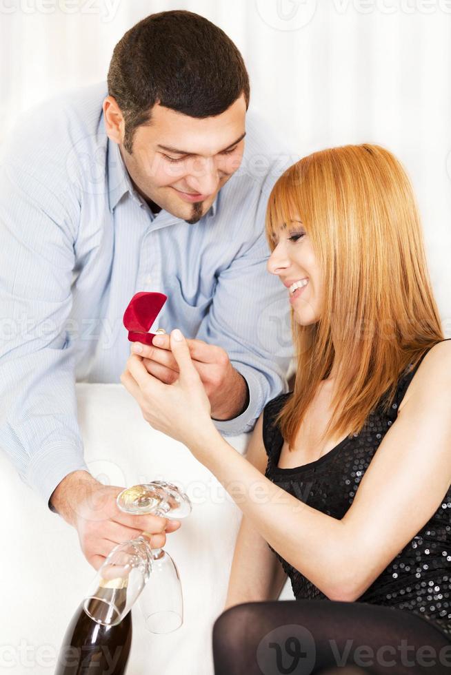 Proposing marriage view photo