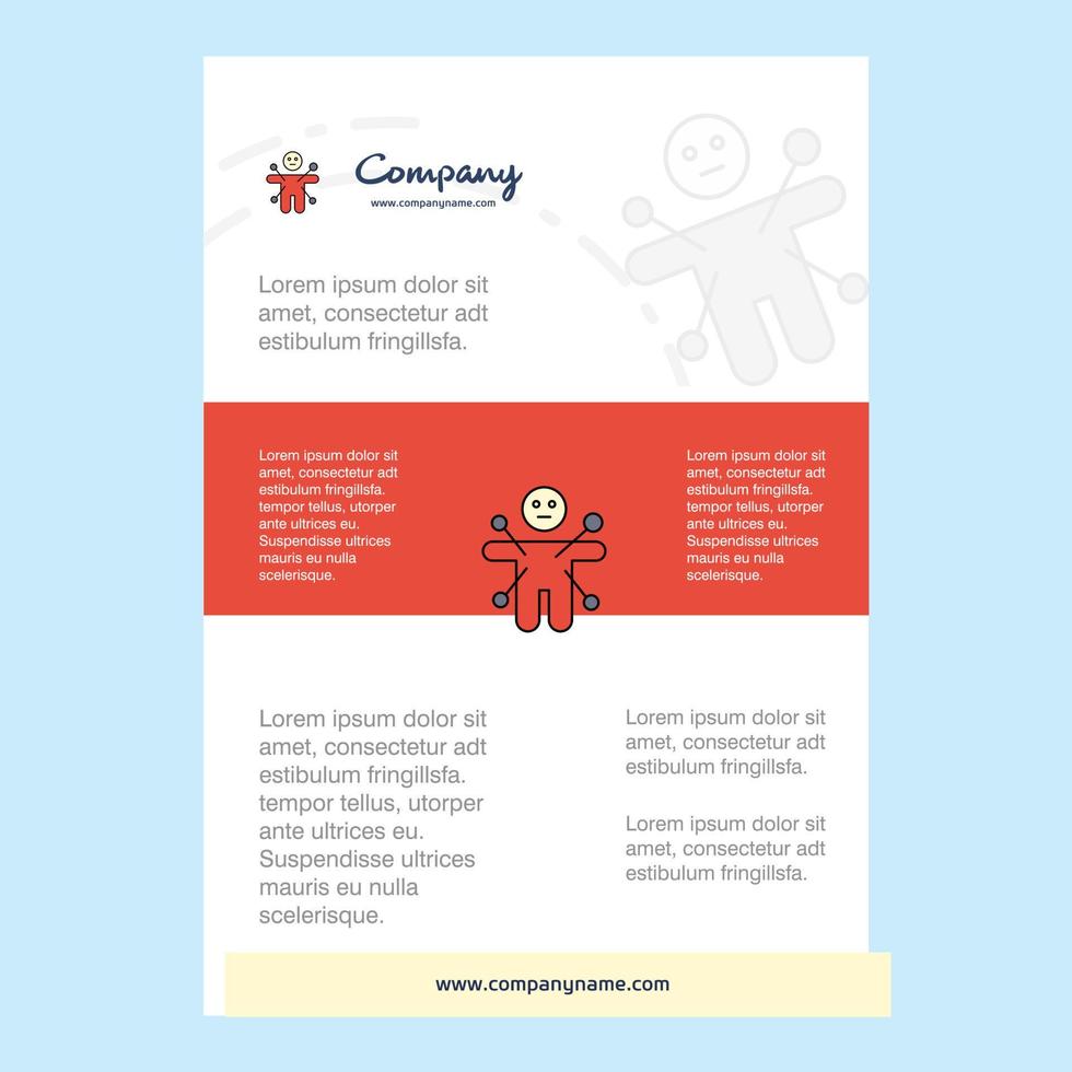 Template layout for Magic doll comany profile annual report presentations leaflet Brochure Vector Background