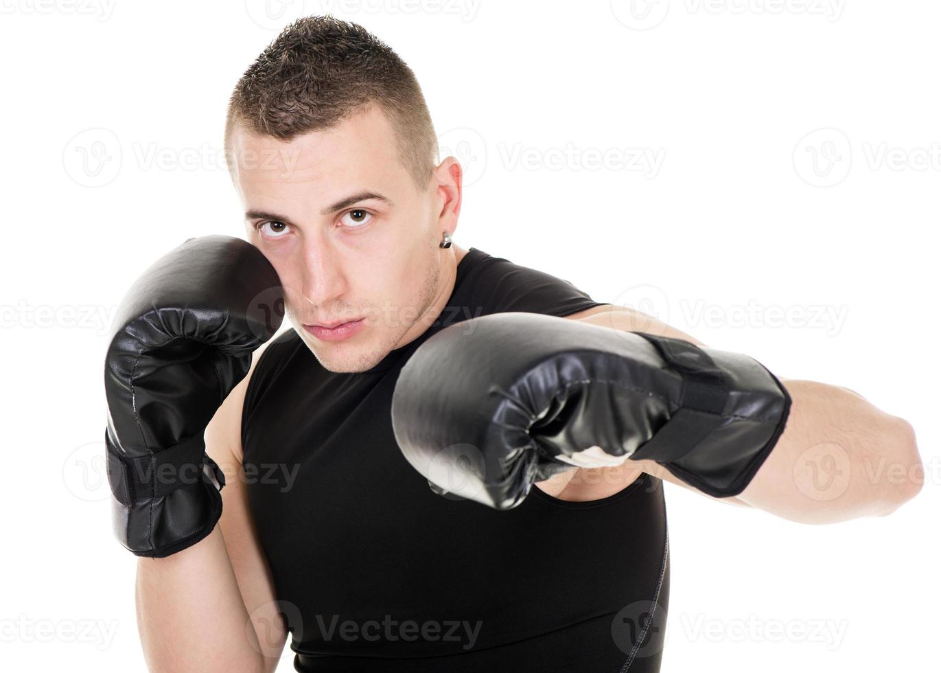 Male boxer view photo