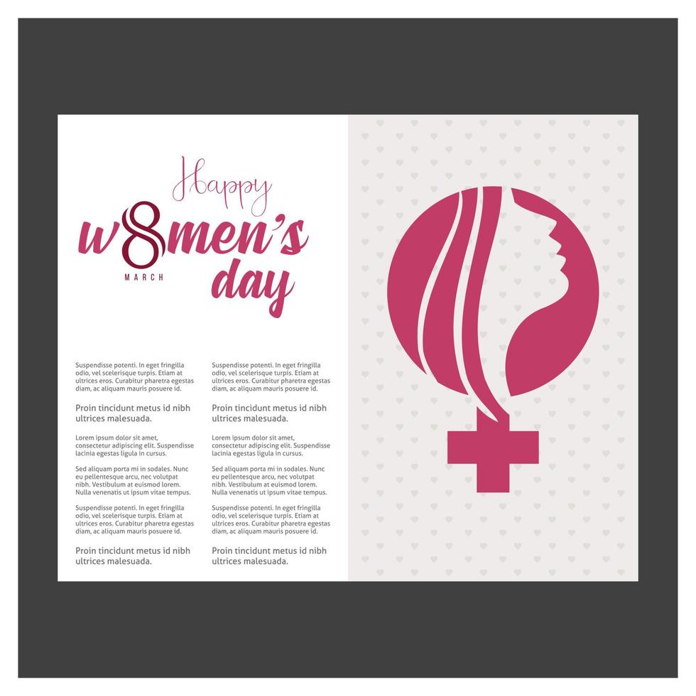 8 March logo vector design with international womens day background