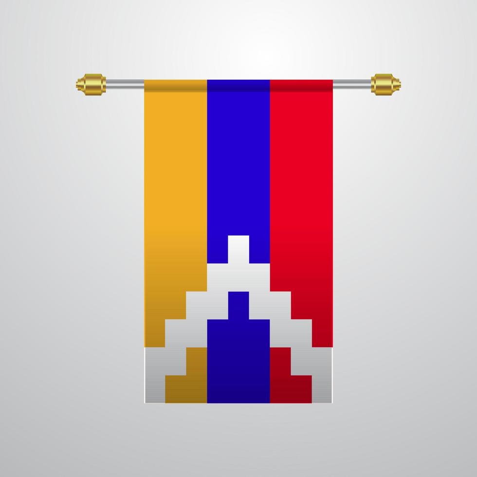 Nagorno Karabakh Republic hanging Flag vector