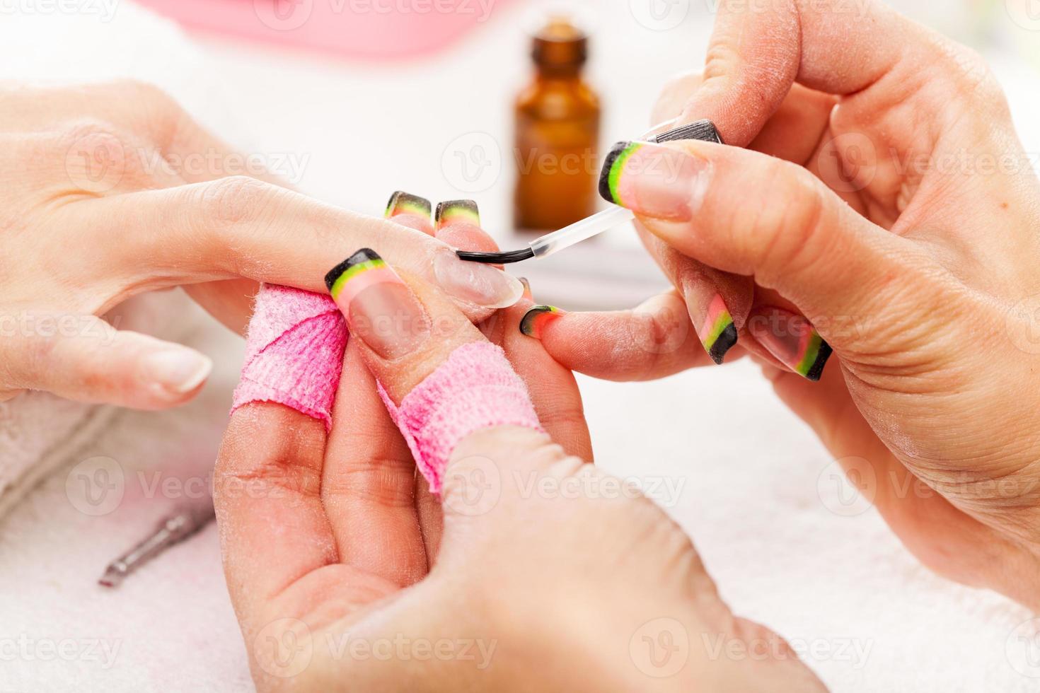 Manicure close up photo