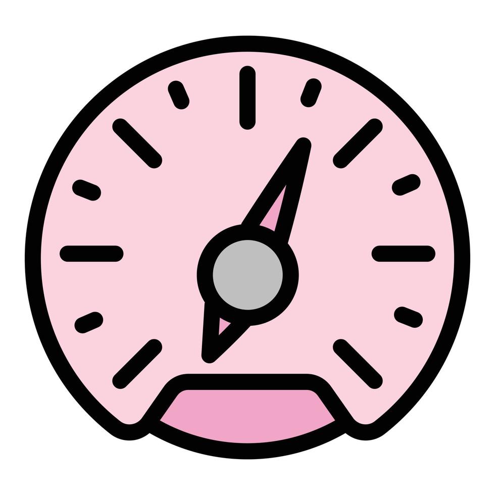 Arrow speedometer icon, outline style vector