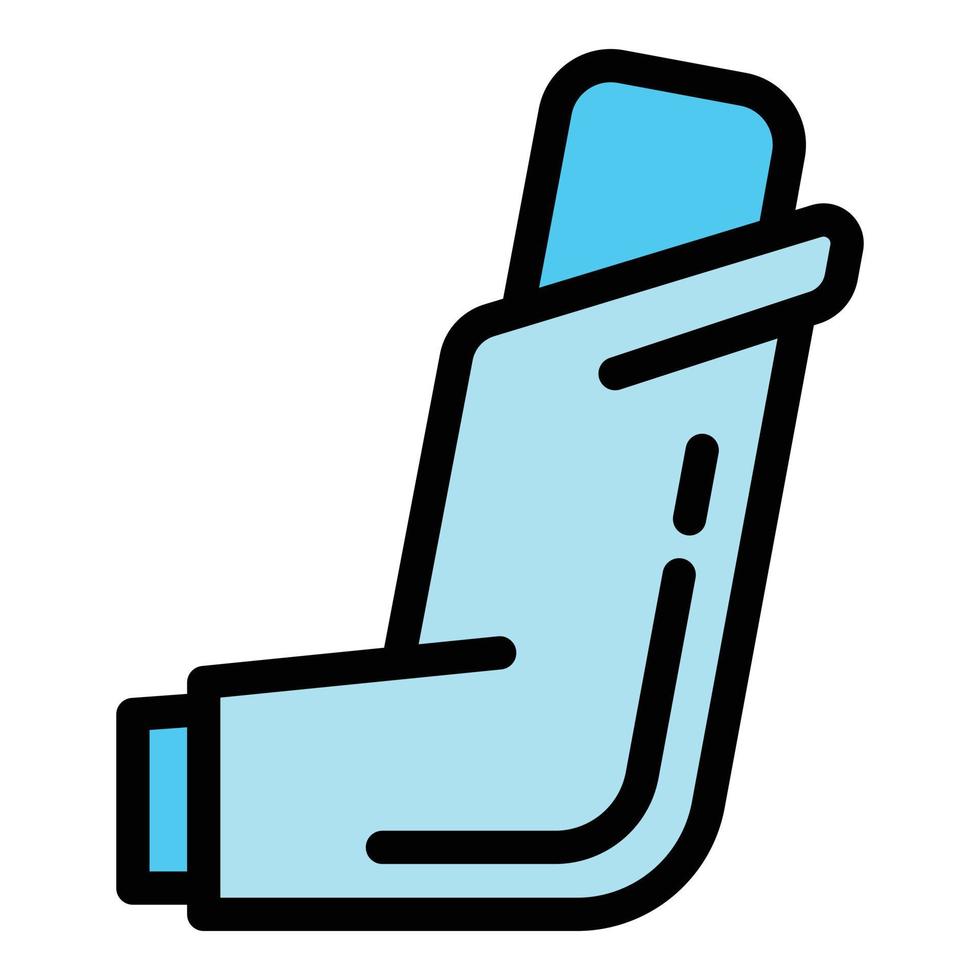 Medical inhaler icon, outline style vector