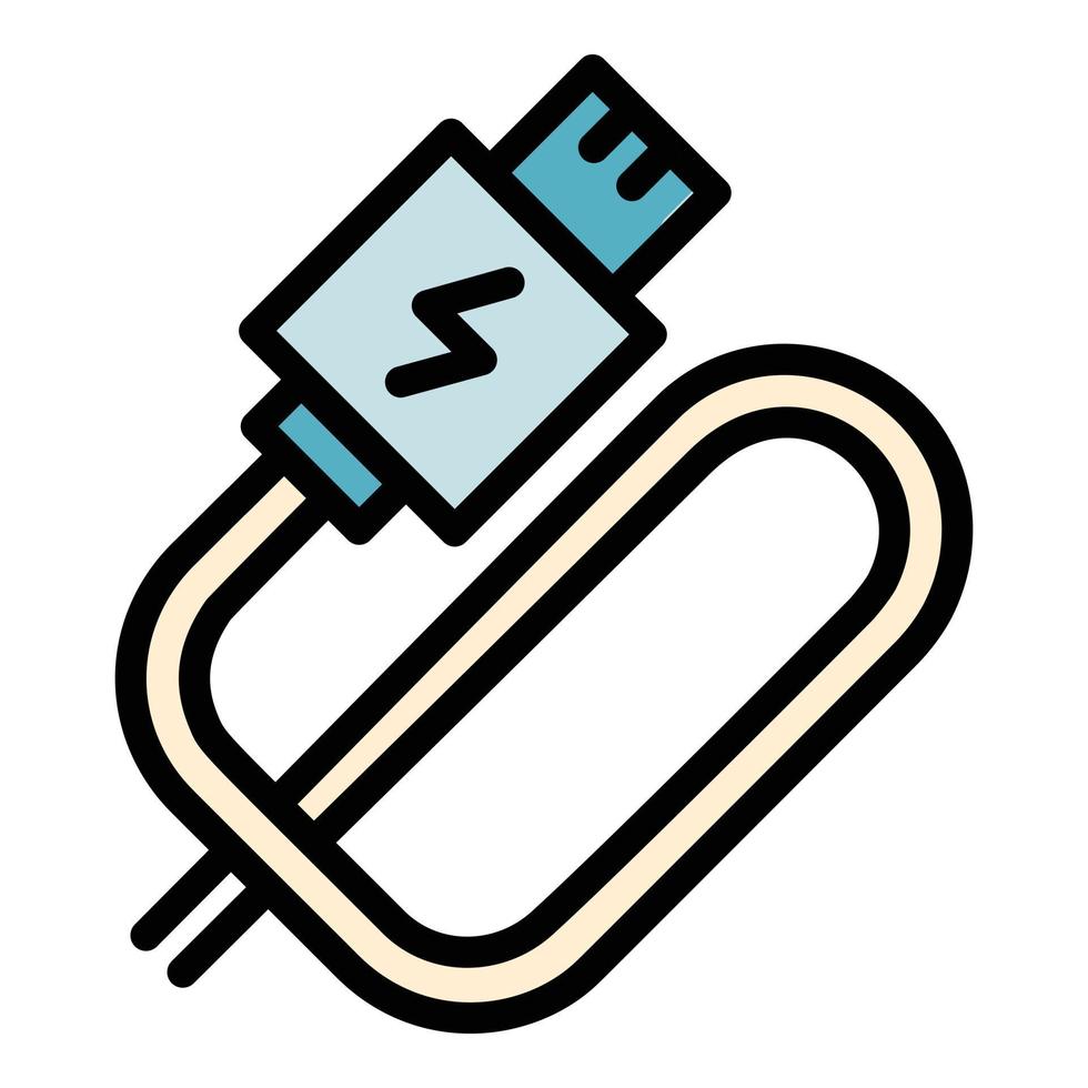 Electronic cigarette usb cable icon, outline style vector