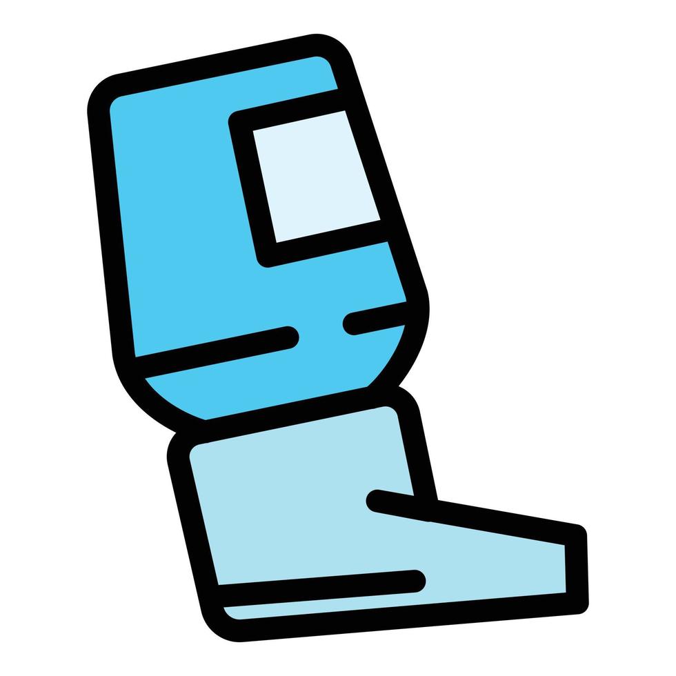 Deep inhaler icon, outline style vector