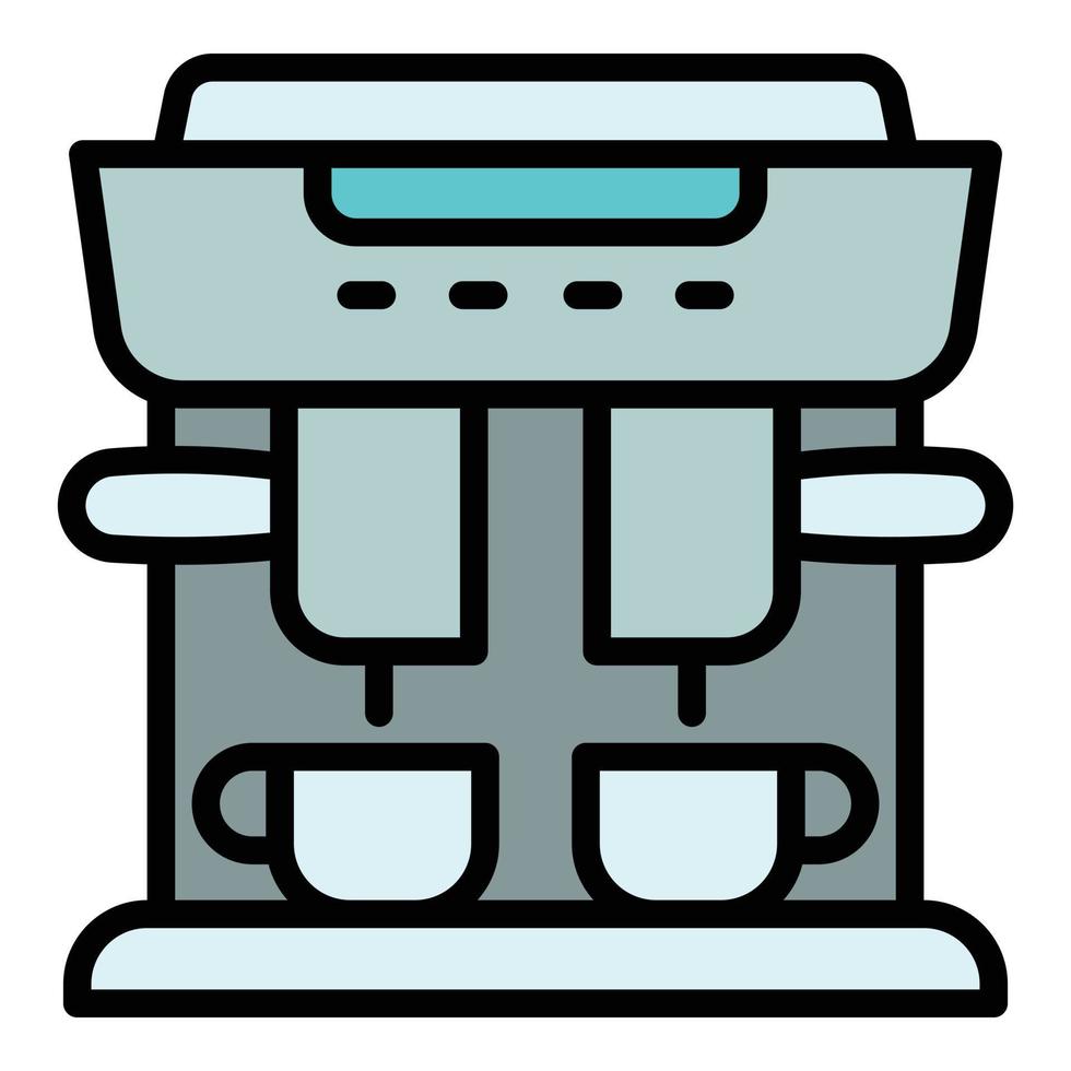 Coffee machine icon, outline style vector