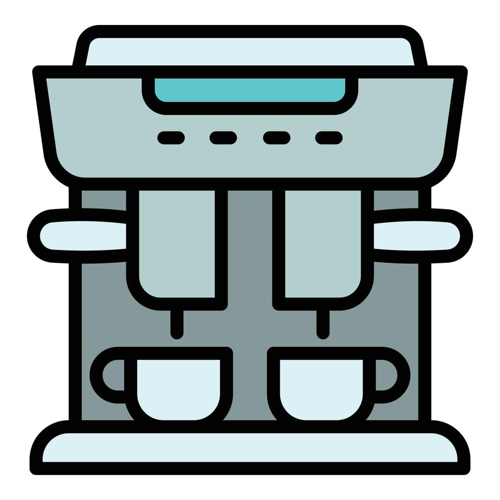 icono de máquina de café, estilo de contorno vector