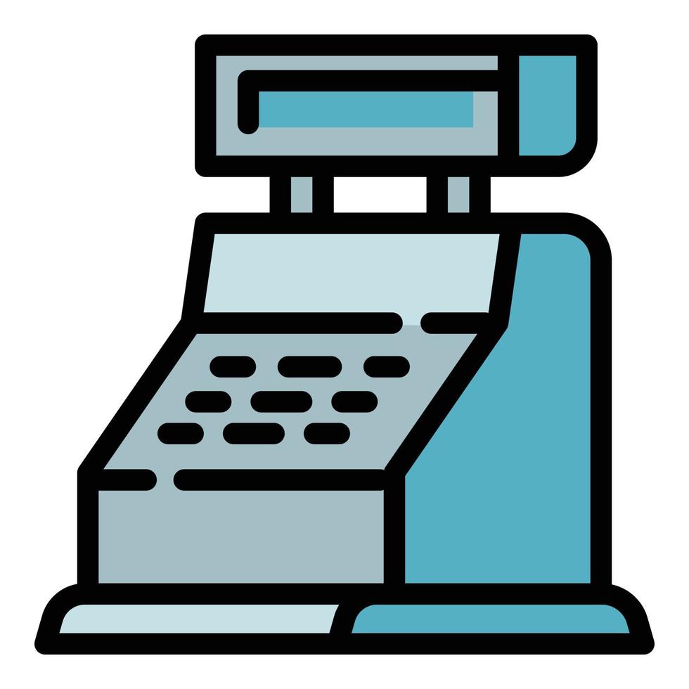 Cashier icon, outline style vector