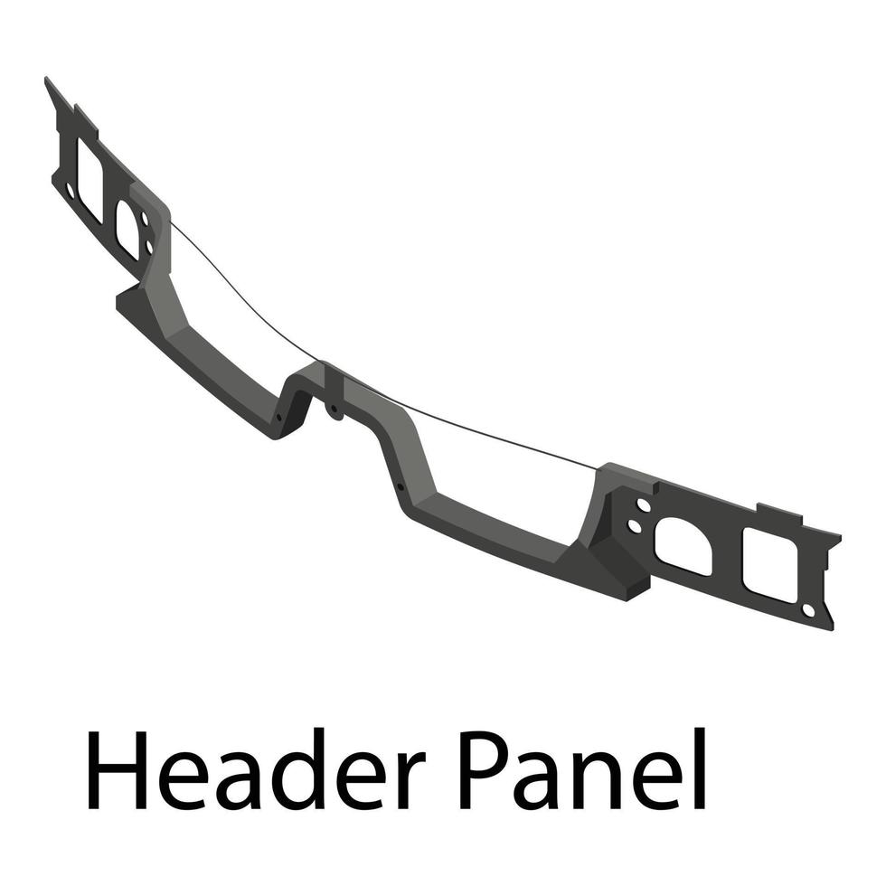 Header panel icon, isometric style vector