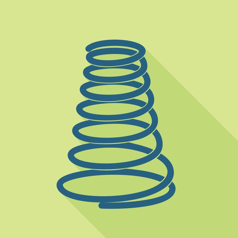 Elastic coil icon, flat style vector