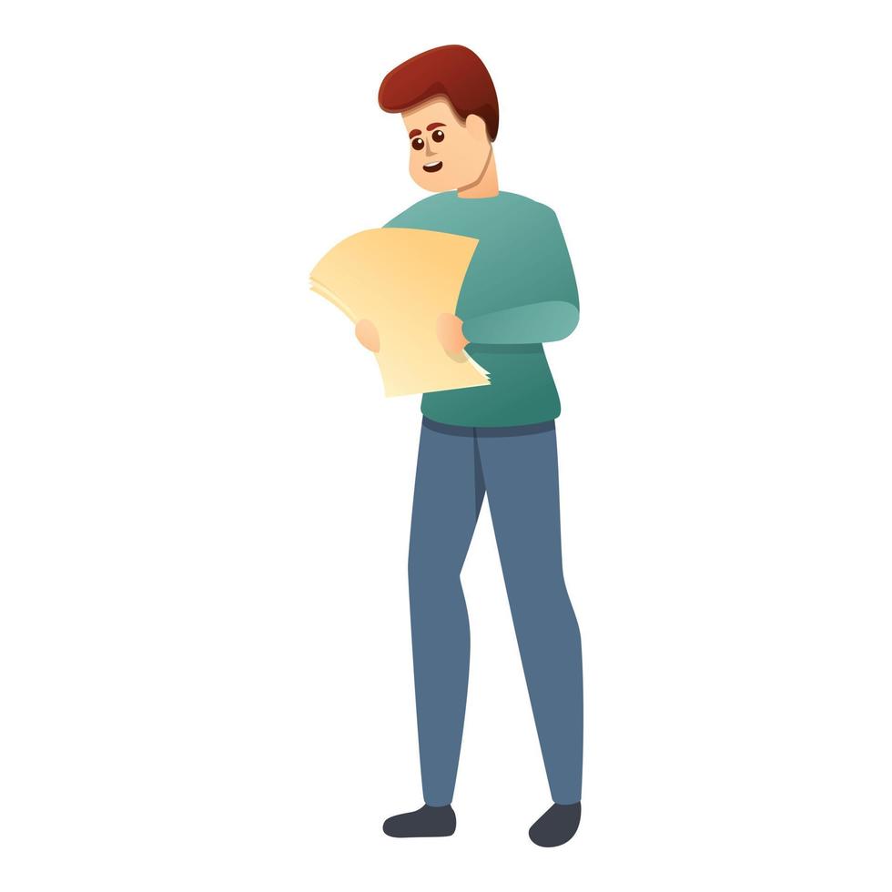 Stage director icon, cartoon style vector