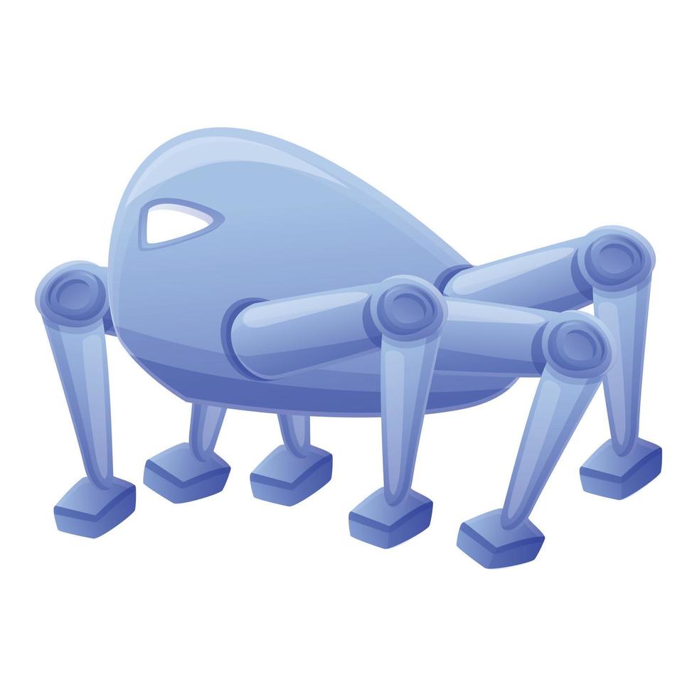 Spider robot icon, cartoon style vector