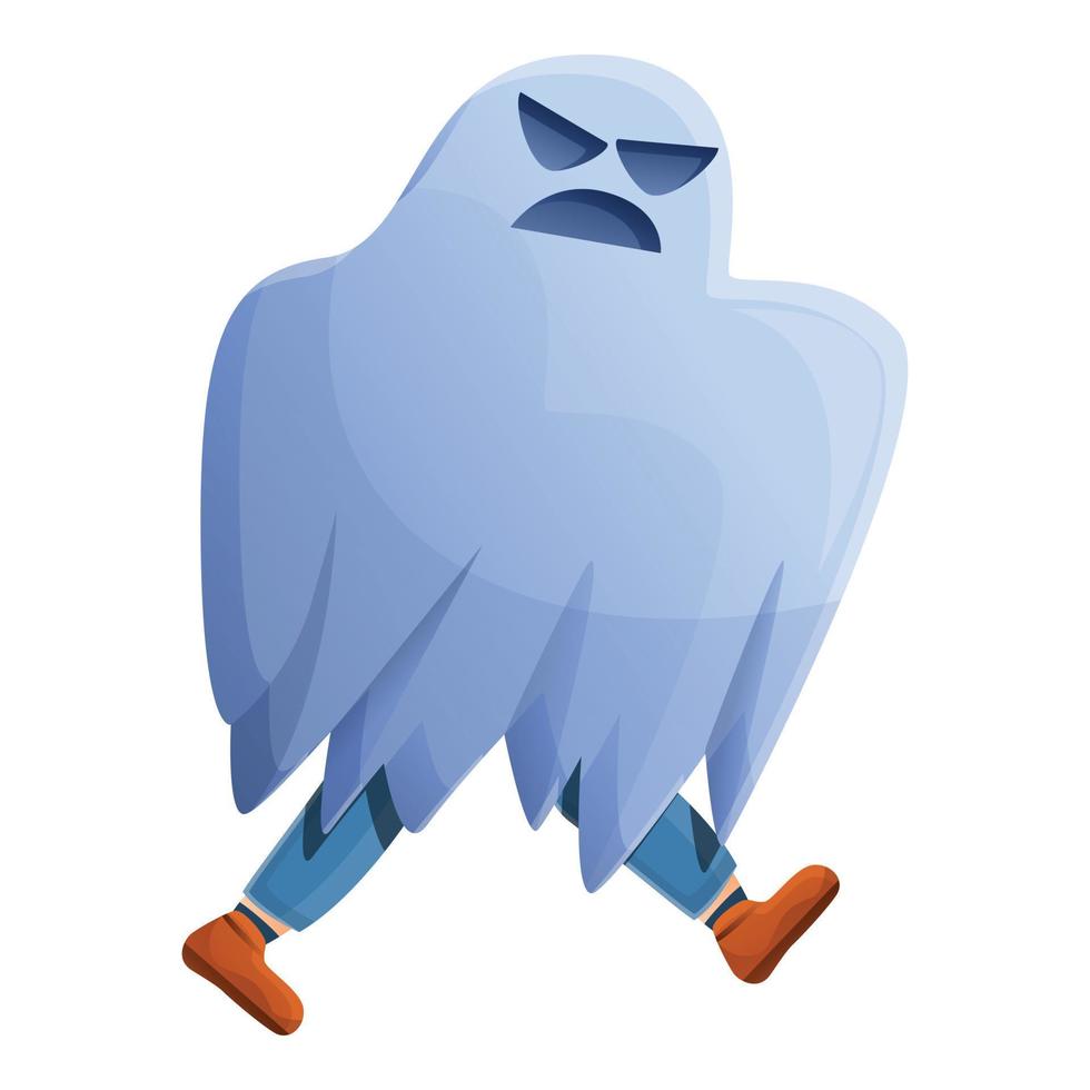 Ghost quest icon, cartoon style vector