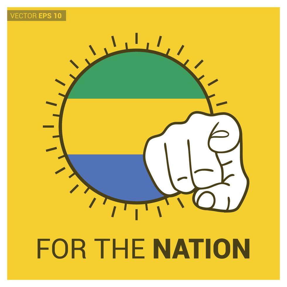 Country flag for nation with creative design vector