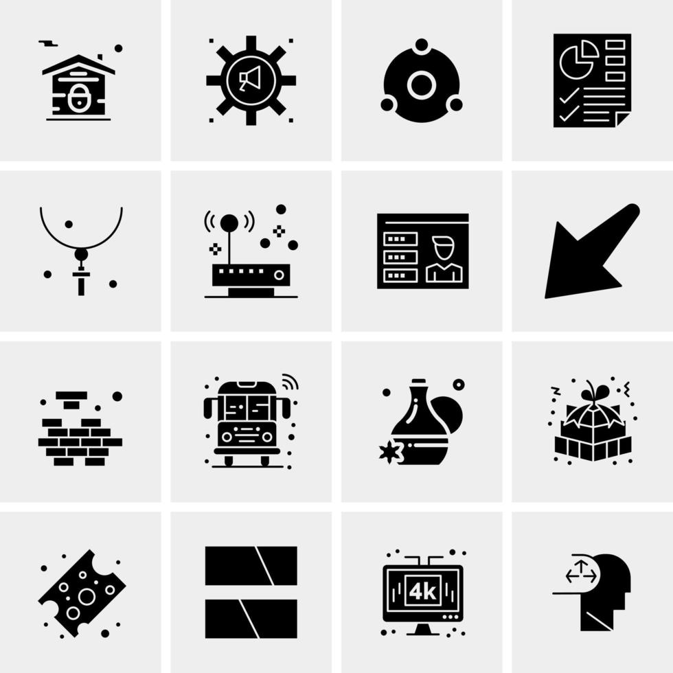 16 Universal Business Icons Vector Creative Icon Illustration to use in web and Mobile Related project