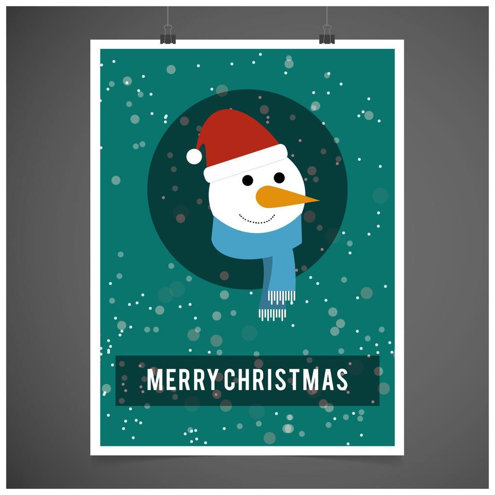 Merry Christmas typography with santa clause and creative design vector