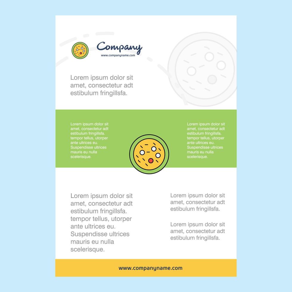 Template layout for Bacteria on plate comany profile annual report presentations leaflet Brochure Vector Background