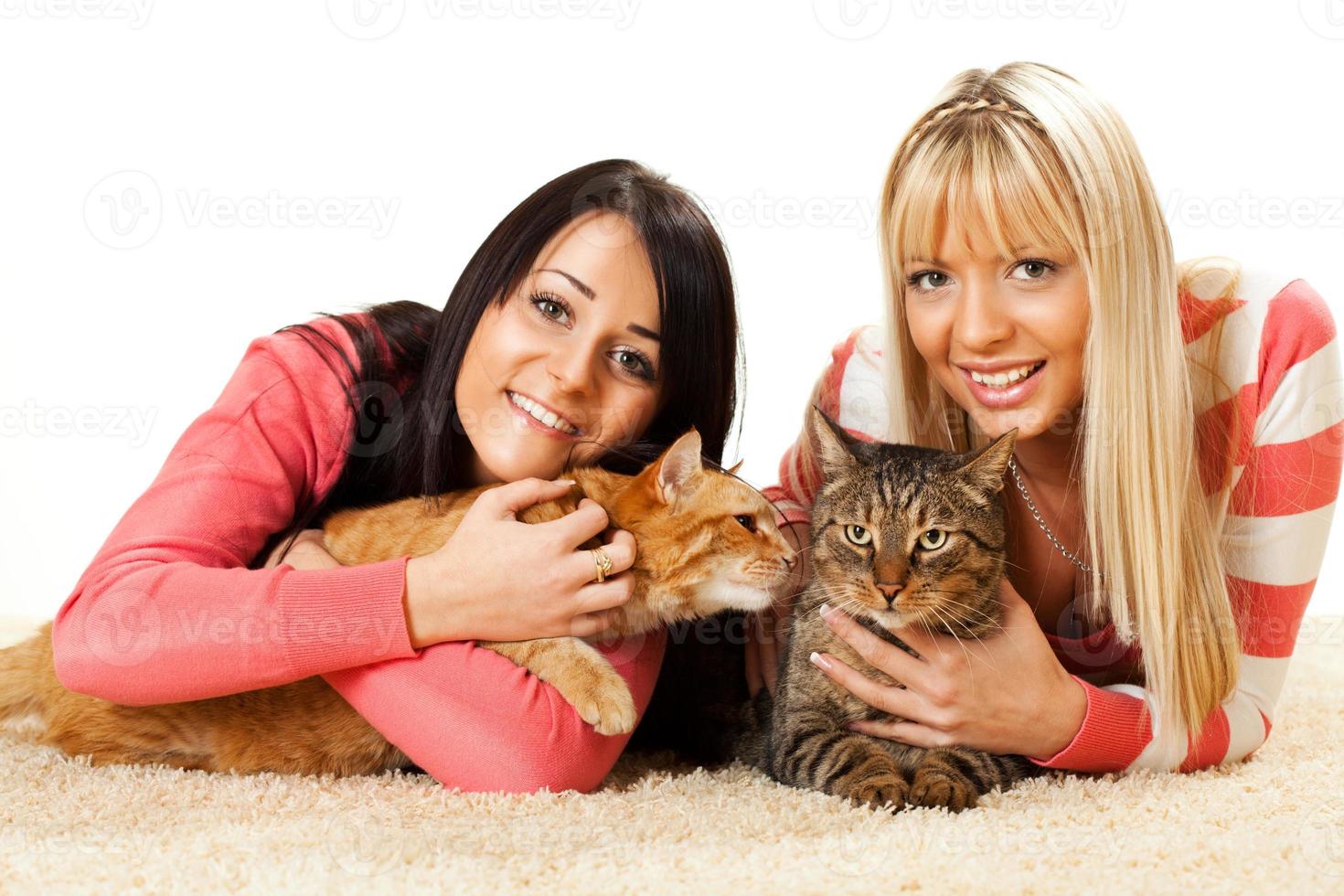 Friends with cats photo